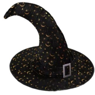 Sombrero bruja estr/luna grande